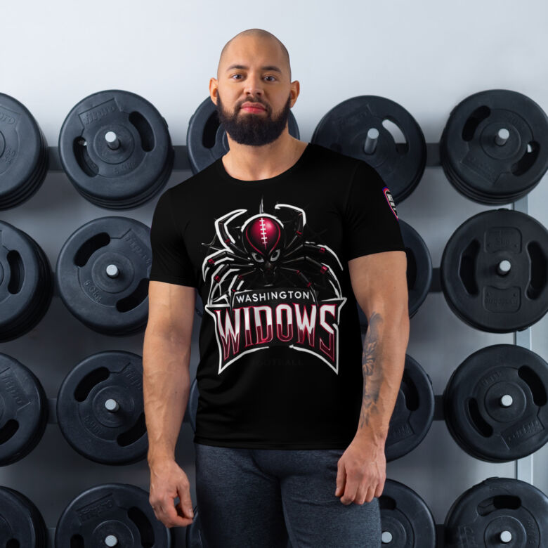 Washington Widows All-Over Print Men's Athletic T-shirt - Image 3
