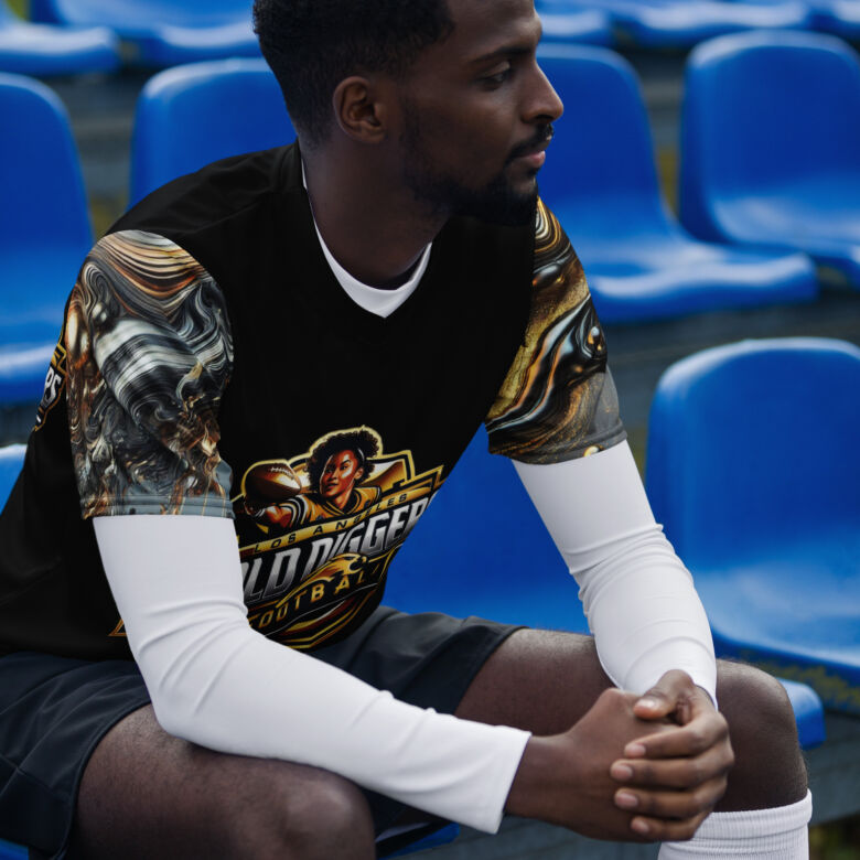 Los Angeles Gold Diggers Recycled Unisex Sports Jersey - Image 3