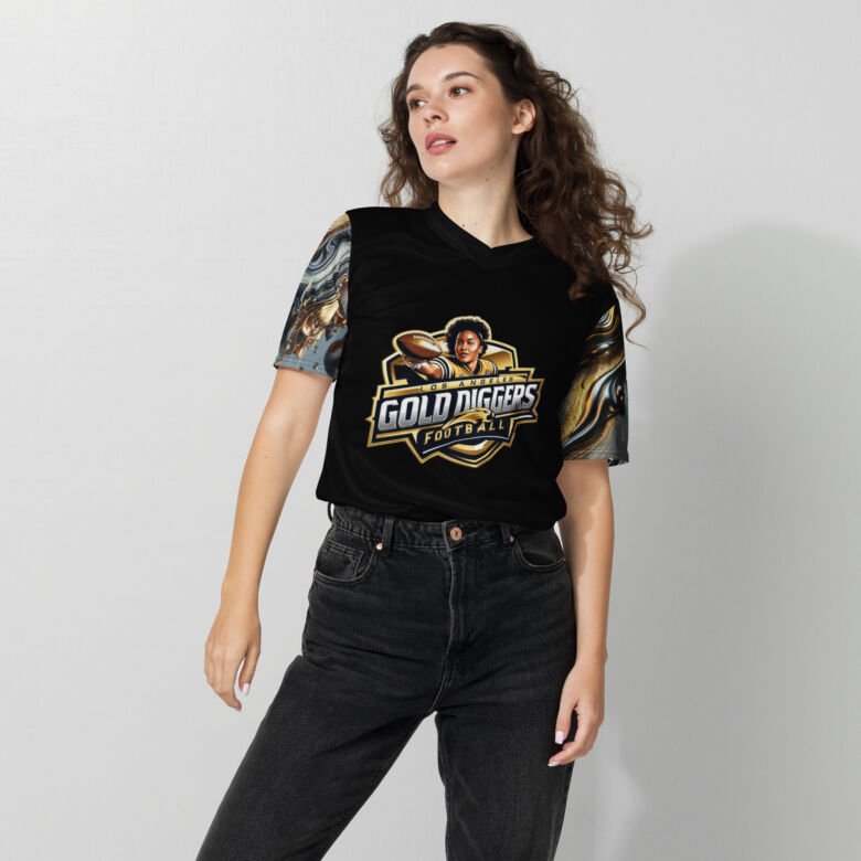 Los Angeles Gold Diggers Recycled Unisex Sports Jersey - Image 5