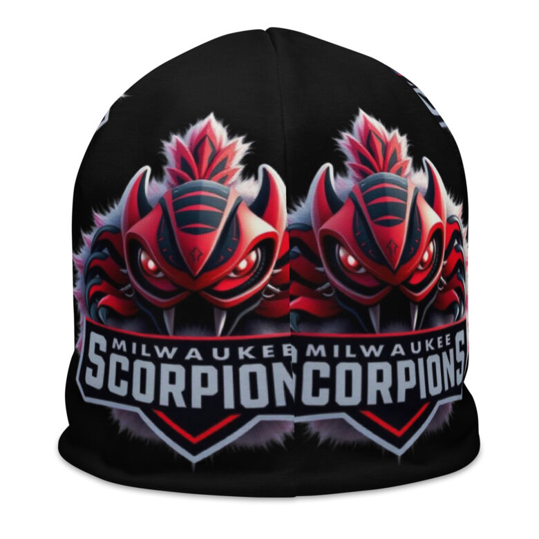 Milwaukee Scorpions All-Over Print Beanie in Black - Image 11