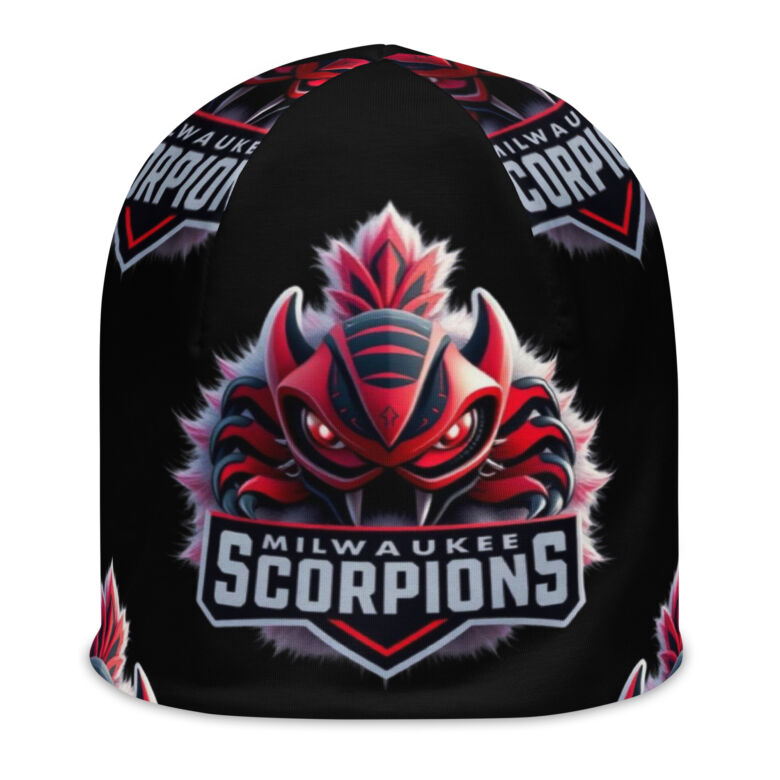 Milwaukee Scorpions All-Over Print Beanie in Black - Image 10