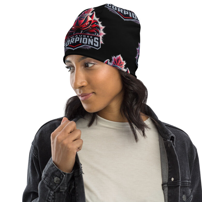 Milwaukee Scorpions All-Over Print Beanie in Black