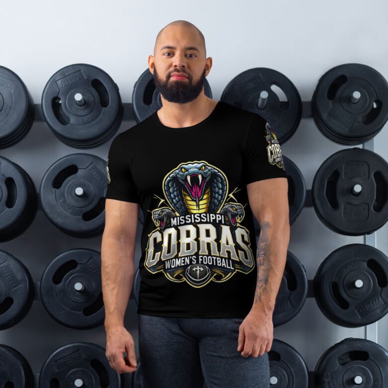 Mississippi Cobras All-Over Print Men's Athletic T-shirt - Image 2