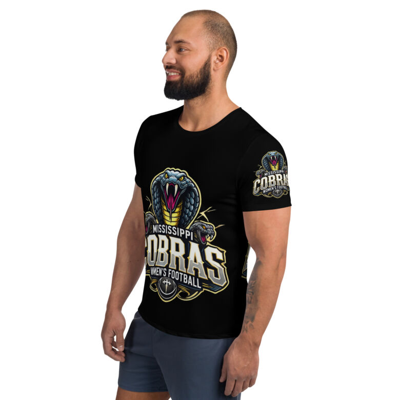 Mississippi Cobras All-Over Print Men's Athletic T-shirt - Image 4