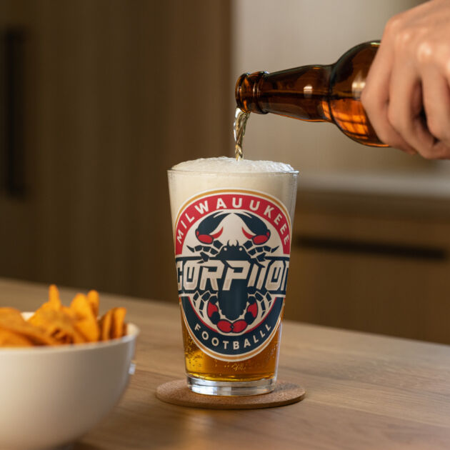 Milwaukee Scorpions Shaker Pint Glass