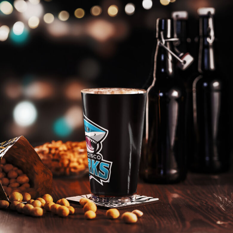 San Francisco Sharks Shaker Pint Glass - Image 3
