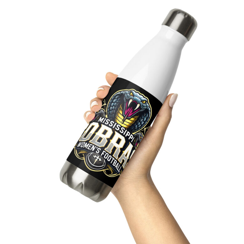 Mississippi Cobras Stainless Steel Water Bottle - Image 2
