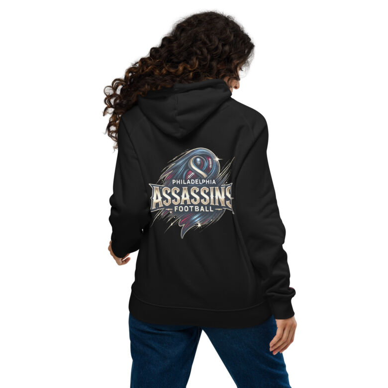 Philadelphia Assassins Unisex Eco raglan Hoodie - Image 3