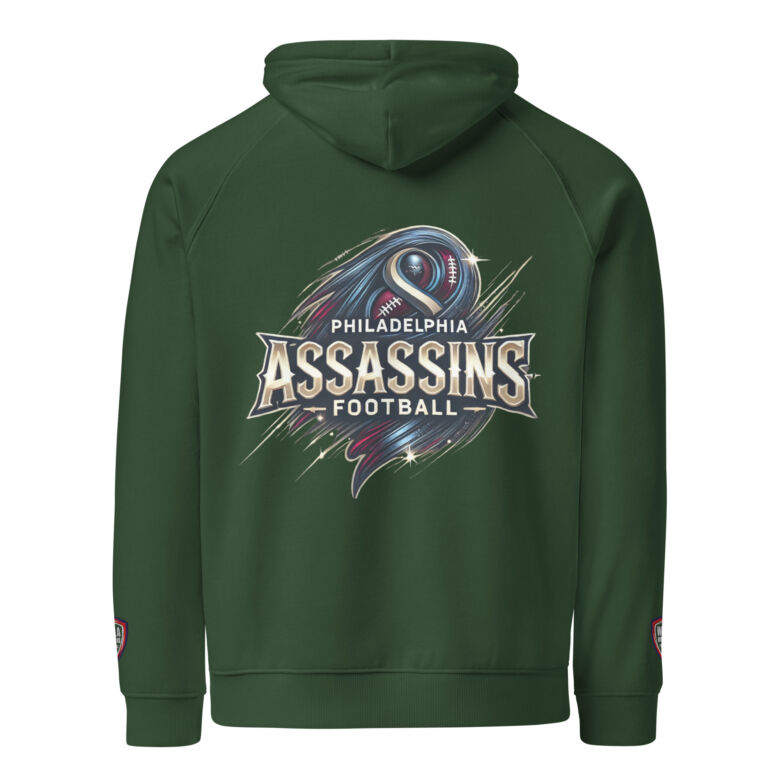Philadelphia Assassins Unisex Eco raglan Hoodie - Image 35