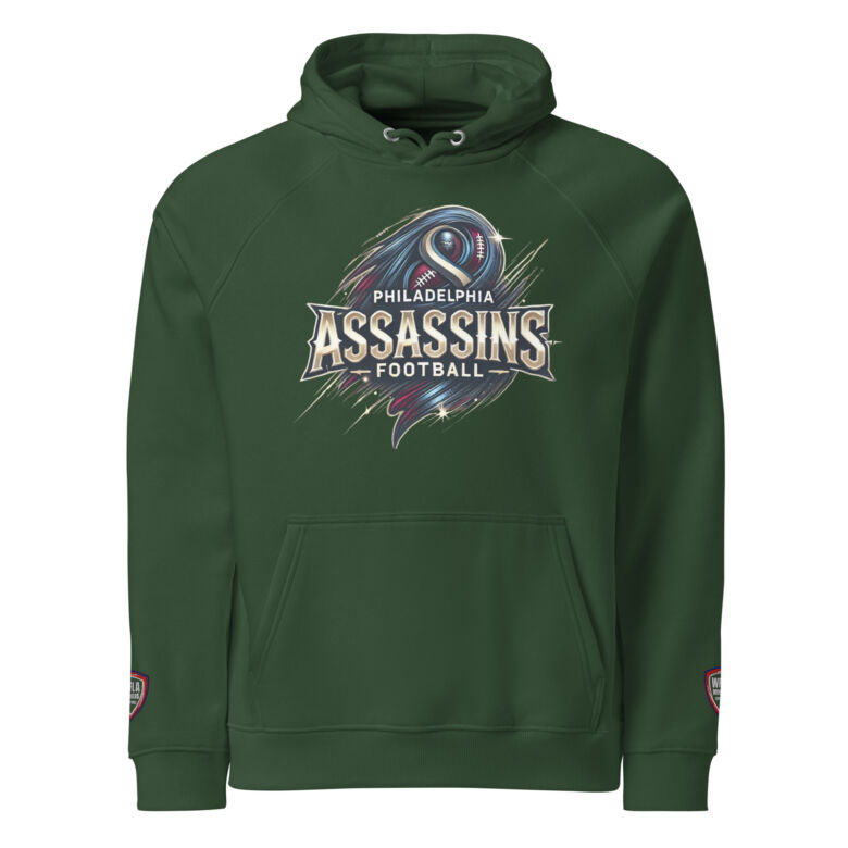 Philadelphia Assassins Unisex Eco raglan Hoodie - Image 32
