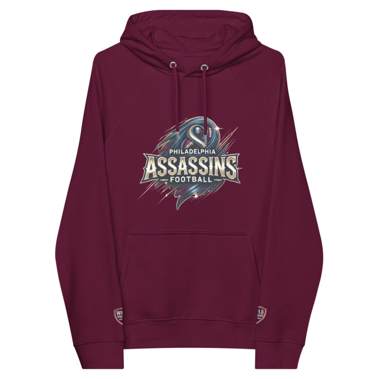 Philadelphia Assassins Unisex Eco raglan Hoodie - Image 8