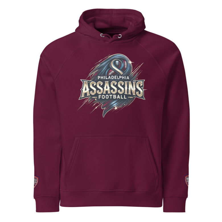 Philadelphia Assassins Unisex Eco raglan Hoodie - Image 24