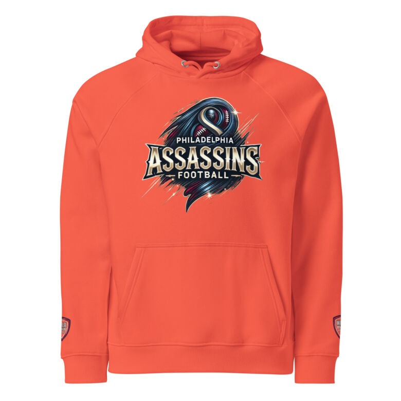 Philadelphia Assassins Unisex Eco raglan Hoodie - Image 36