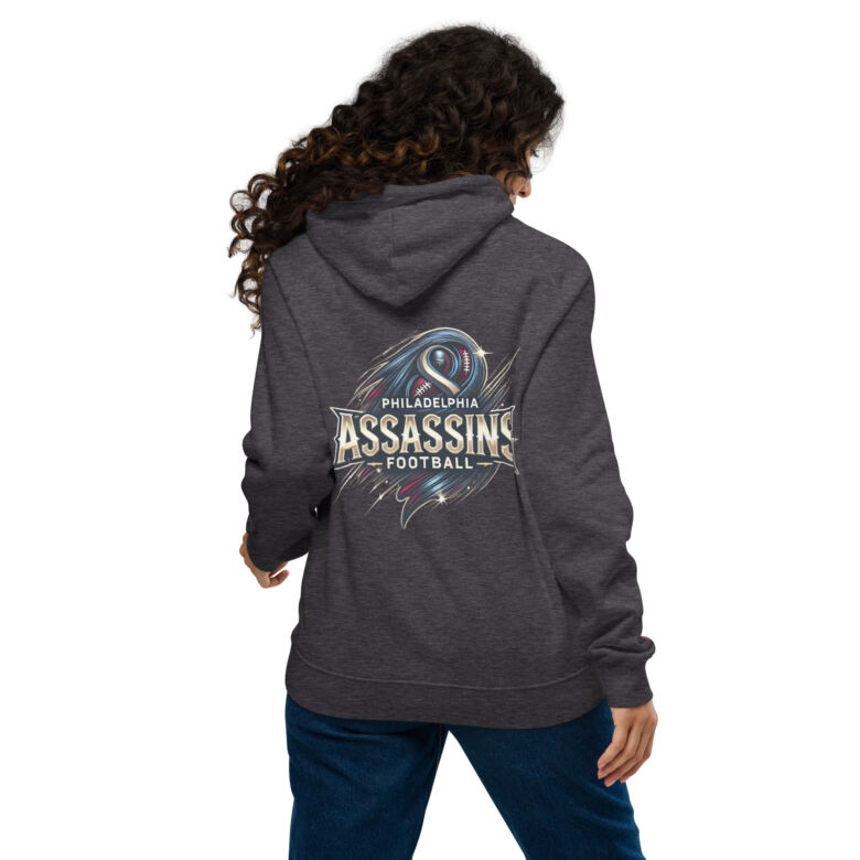 Philadelphia Assassins Unisex Eco raglan Hoodie - Image 7