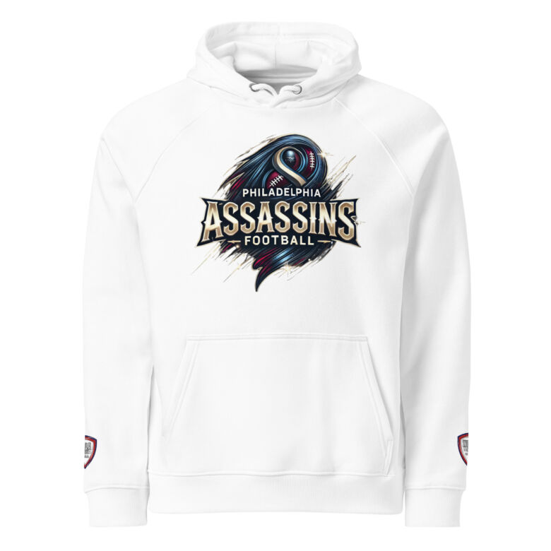 Philadelphia Assassins Unisex Eco raglan Hoodie - Image 40