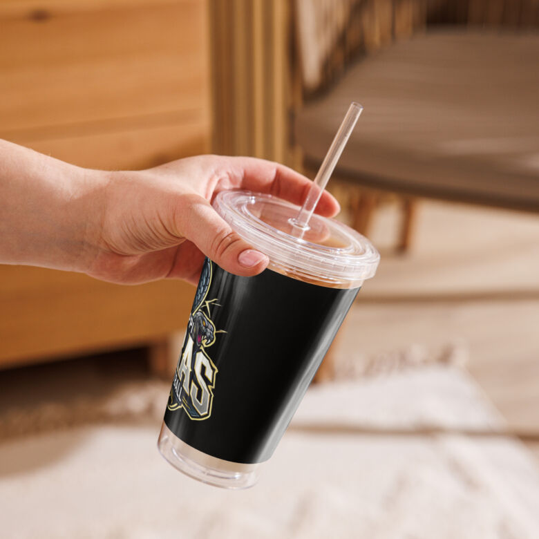 Mississippi Cobras Clear Plastic Tumbler - Image 3